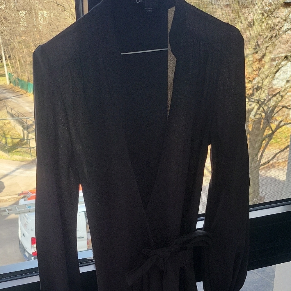Elegant Black Wrap Dress Honey